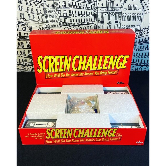 NOB Vintage 1991 Screen Challenge Cadaco 90s Movie Trivia Board Game COMPLETE - Picture 8 of 11